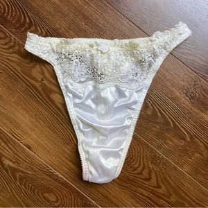 Vintage satin Victoria’s Secret thong panties size small
